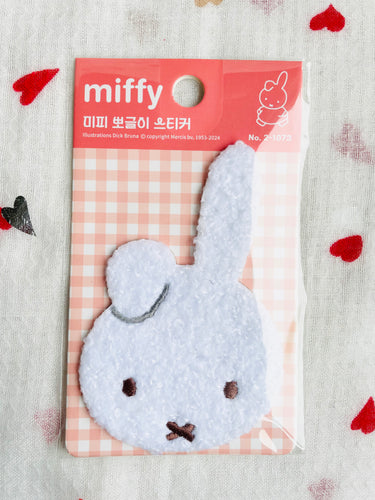 Miffy Fluffy Fuzzy Deco Sticker White Miffy Miffy